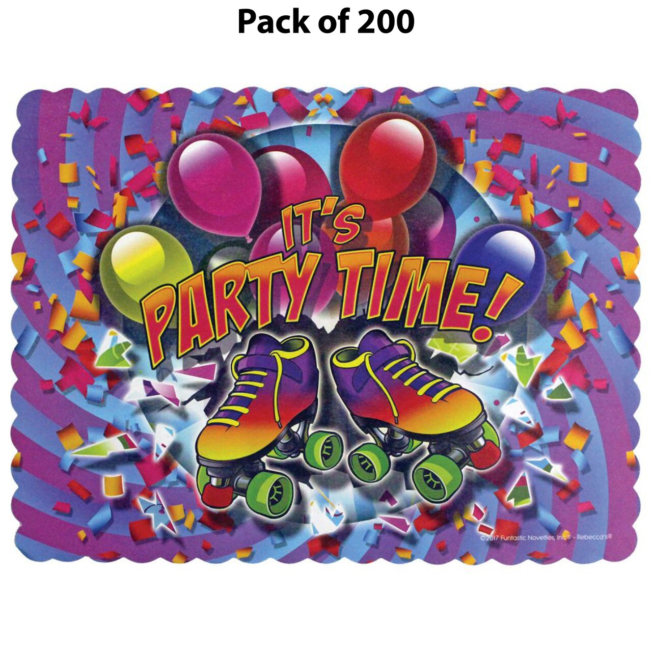 Party Time Skate Paper Placemats | 11 in x 8 1/4 in High quality | Raheev®